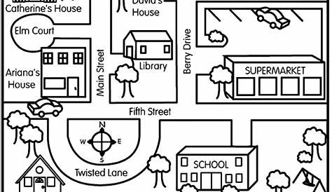 map worksheet kindergarten
