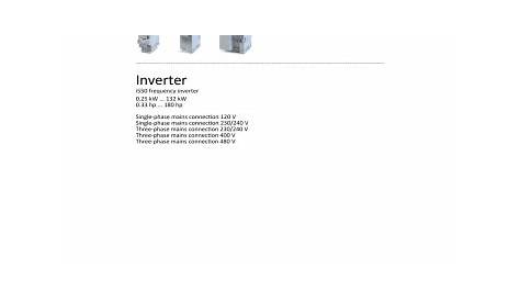 Lenze i550 cabinet frequency inverter Mounting Instruction | Manualzz