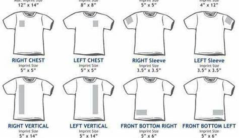 vinyl size chart for shirts