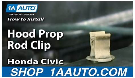 How to Install Hood Prop Rod Clip 01-05 Honda Civic - YouTube