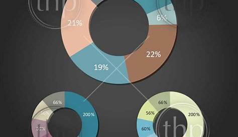 Modern flat design vector pie charts in various colors - THPStock