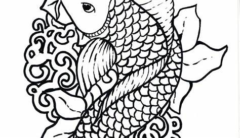 Free Koi Fish Coloring Sheet