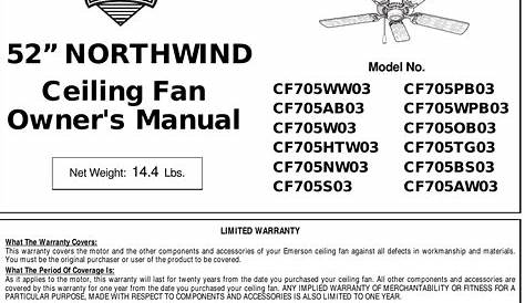 Emerson Cf705Ab03 Owners Manual Bp7224 Northwind