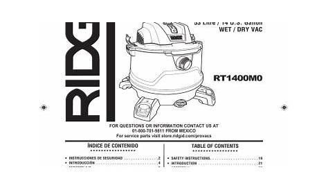 ridgid shop vac manual