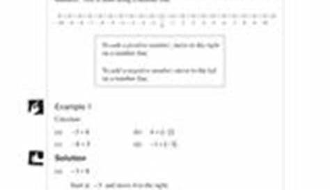 Negative Numbers: 4 Operations Worksheet for 5th - 6th Grade | Lesson
