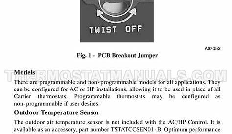 carrier performance edge thermostat manual