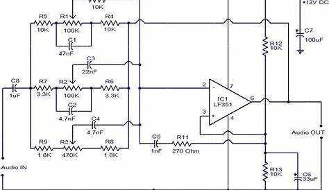 3 Band graphic equalizer circuit - Electronic Circuits and Diagrams