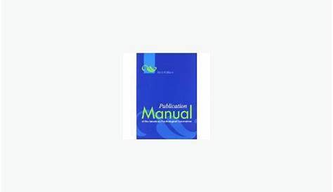 publication manual apa