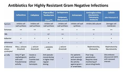 antibiotics chart with coverage