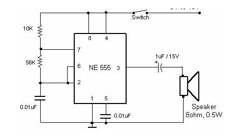 Electronic buzzer circuits with ne555 timer IC » CircuitsZone.com