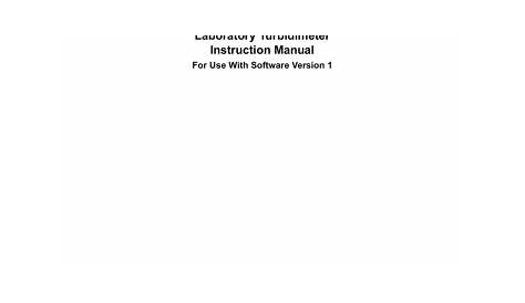 Hach 2100N Instrument Manual | Manualzz