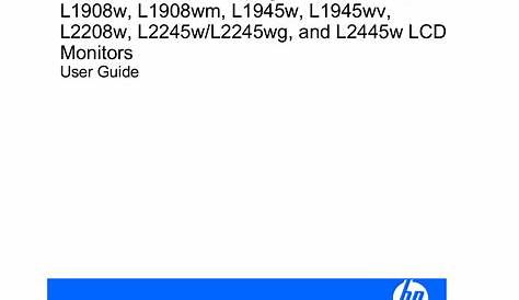 Download free pdf for HP L1750 Monitor manual