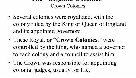 what were the charter colonies