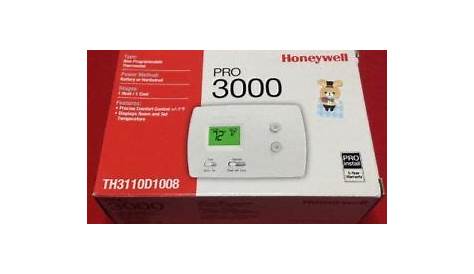 Honeywell Pro 3000 Heat Pump Thermostat User Manual - dishever