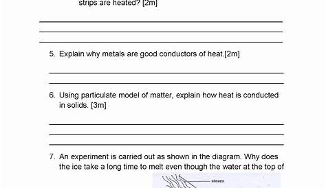 heat transfer worksheet 6th grade answers