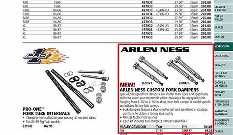 harley front axle size chart