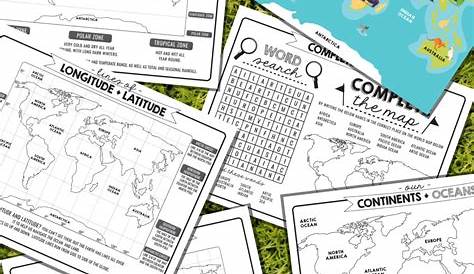 printable geography worksheets