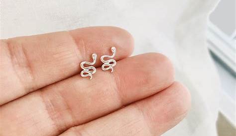 Mini Snake Stud Earrings Sterling Silver Snake Earrings | Etsy in 2021