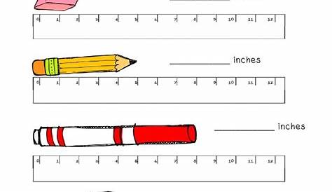 measuring inches first grade worksheet