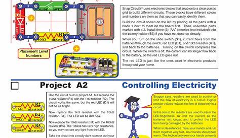 Project a1 electric light, Project a2 controlling electricity | Elenco