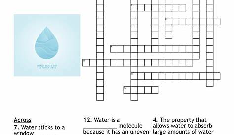 properties of water what makes water so special worksheet