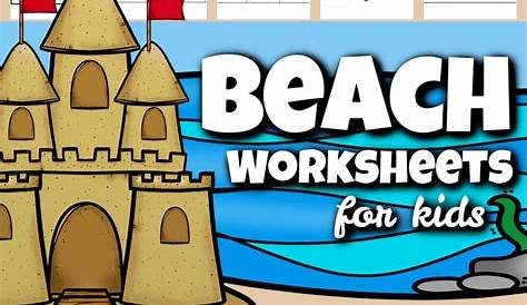 🌞 FREE Printable Beach Worksheets for Preschool / K / 1st