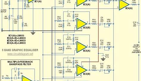 5 Band Graphic Equaliser | Electronic Schematic Diagram