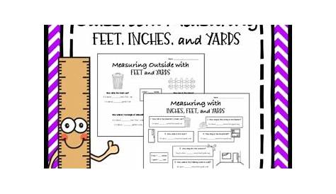 inches feet yards worksheets