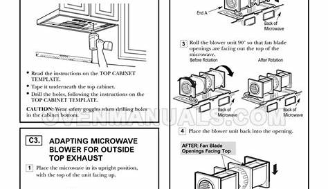 Frigidaire FFMV1846VS Microwave Oven Installation Instructions