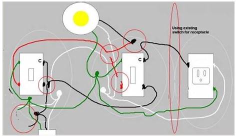 outlet to light switch diagram