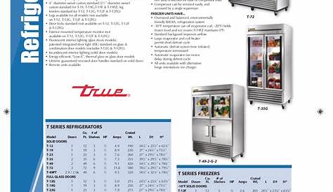Download free pdf for True TM-24G Refrigerator manual