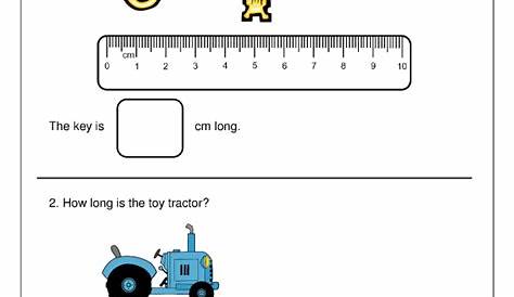Measuring length using a ruler - Measurement Maths Worksheets for Year