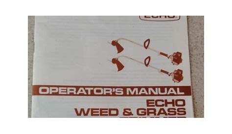ECHO Operations Manual Weed and Grass Trimmer | eBay