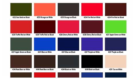 4200 Transparent Color Chart - Airbrushshop Danmark