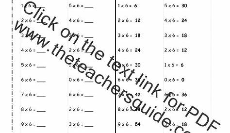 multiply by 6 and 7 worksheet