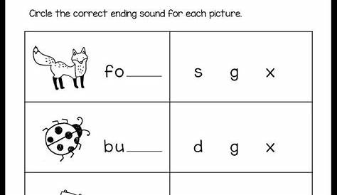 Ending Sounds Worksheets and Activities | Phonics worksheets