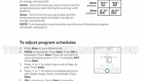 Honeywell T6 Pro Thermostat User Guide