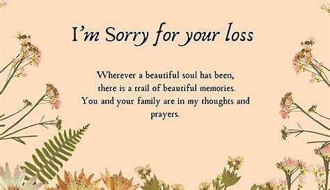 sorry for your loss card printable