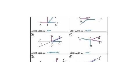 vertical and supplementary angles worksheets