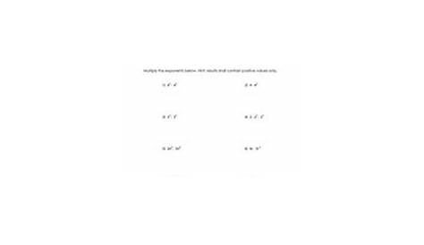Exponents And Multiplication Worksheet Kuta