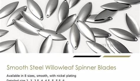 willow leaf blades size chart