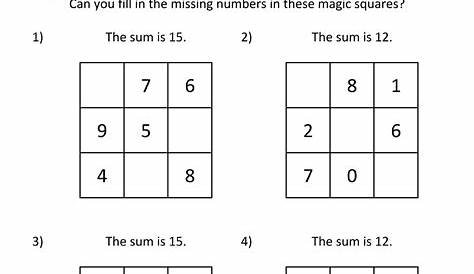 math square worksheet