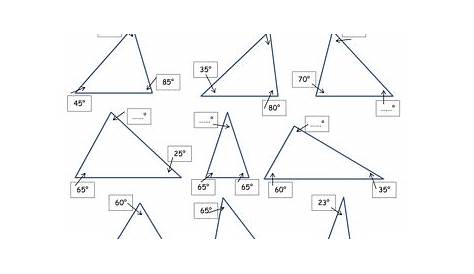 Finding Missing Angles In Triangles Worksheet Pdf