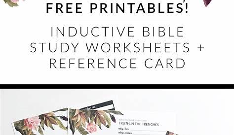 inductive bible study method worksheets