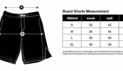 fabletics mens shorts size chart