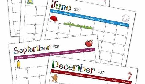 printable kids calendar 2017