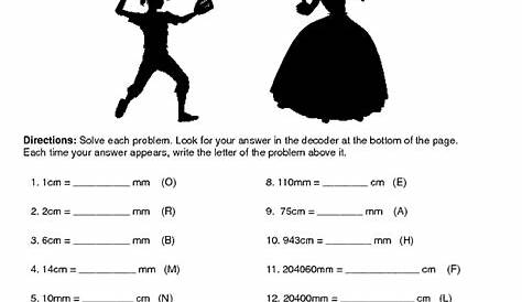 metric system challenge worksheet answers