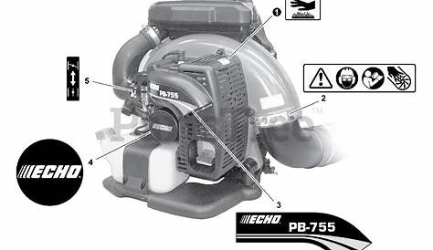 Echo PB-755 - Echo Backpack Blower Parts (SN: P38526001001