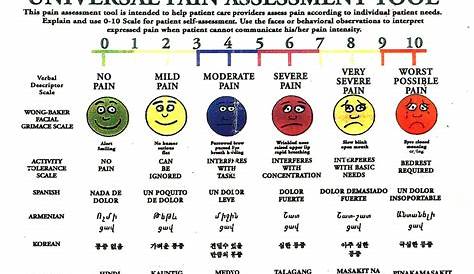 body pain indicator chart