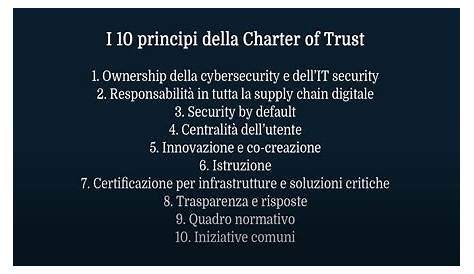 Charter of Trust: ecco i 10 principi per la sicurezza informatica